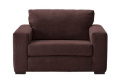 Heart of House Eton Fabric Cuddle Chair - Chocolate.